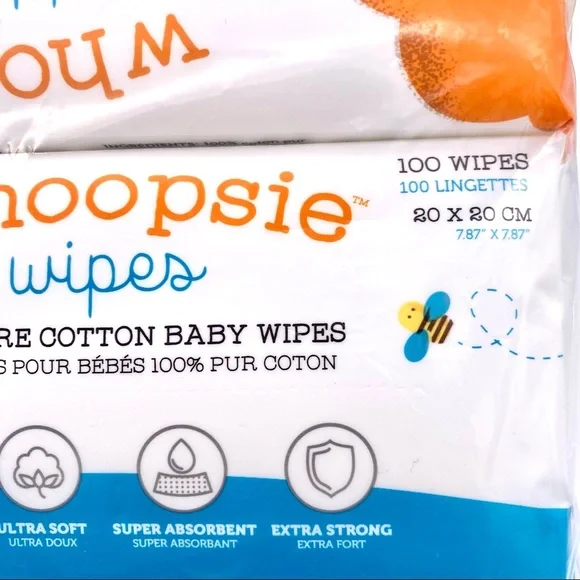 NWT Whoopsie Wipes 100% Pure Cotton Dry Baby Wipes, 2 pk. - Picture 8 of 12